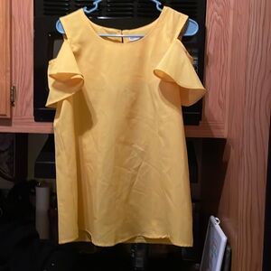 Off the shoulder yellow dressy top